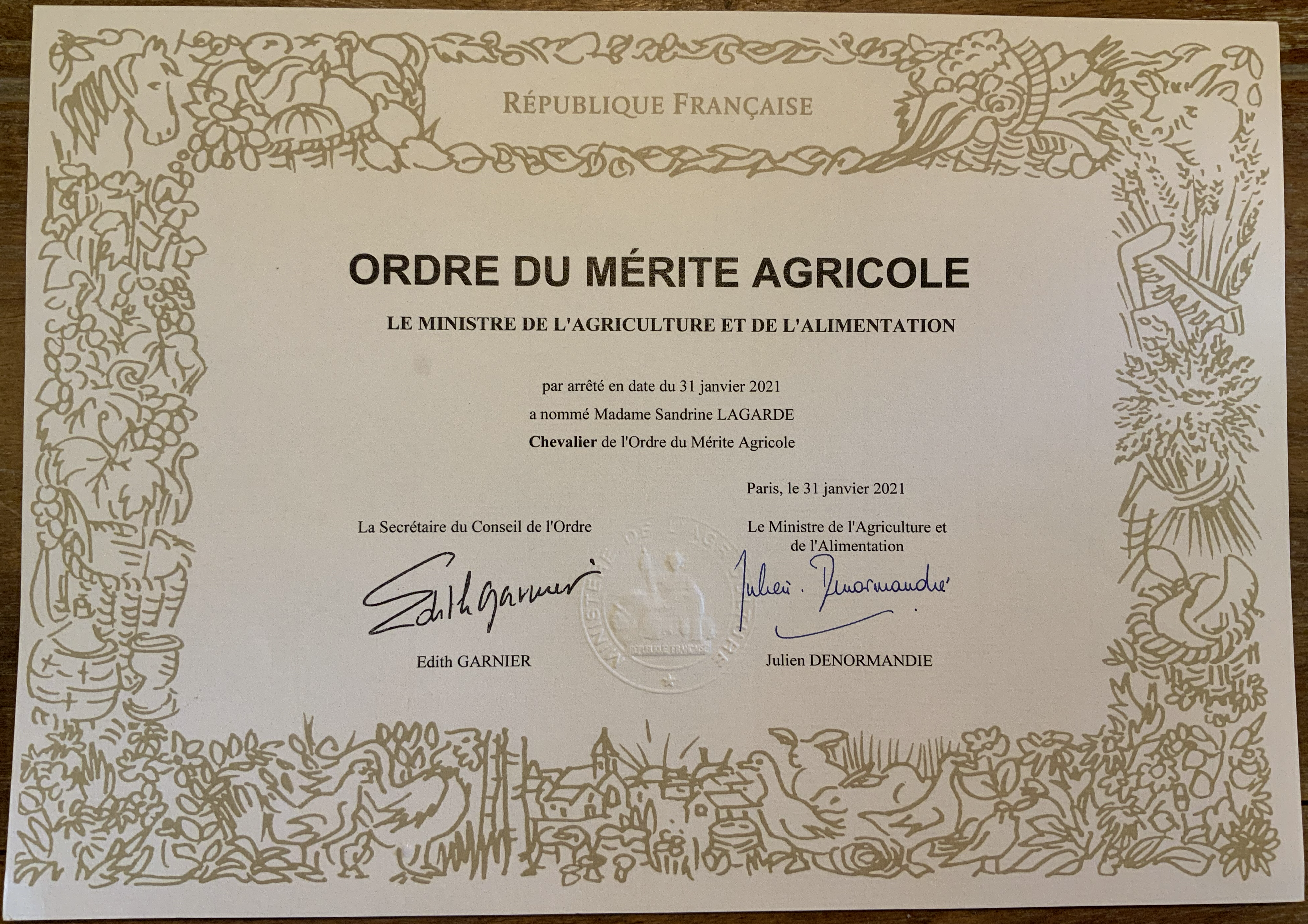 ordre du merite agricole